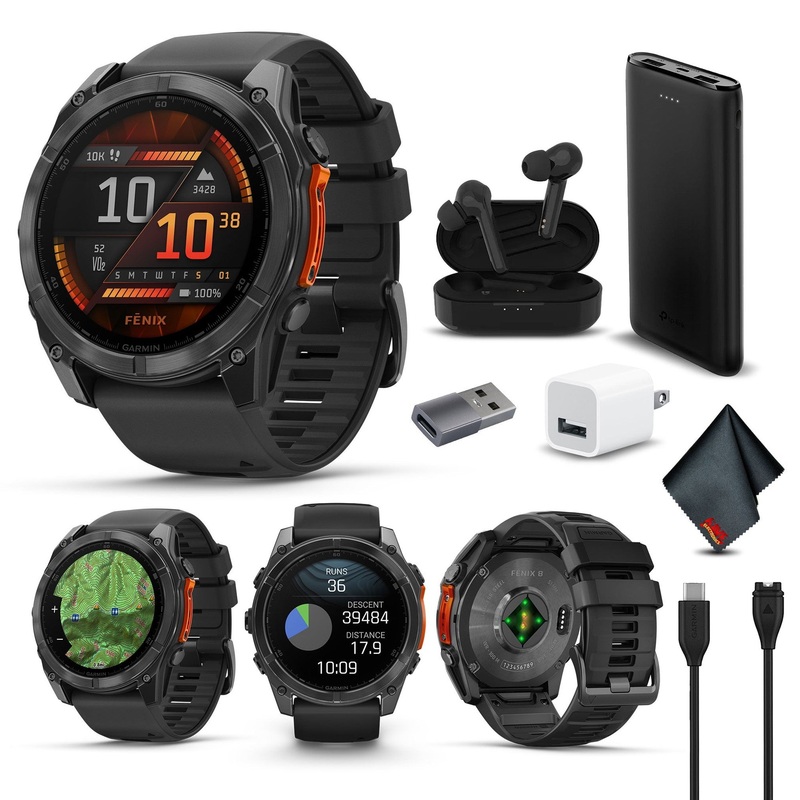 fenix 8  51 mm, AMOLED, Slate Gray with Black Silicone Band