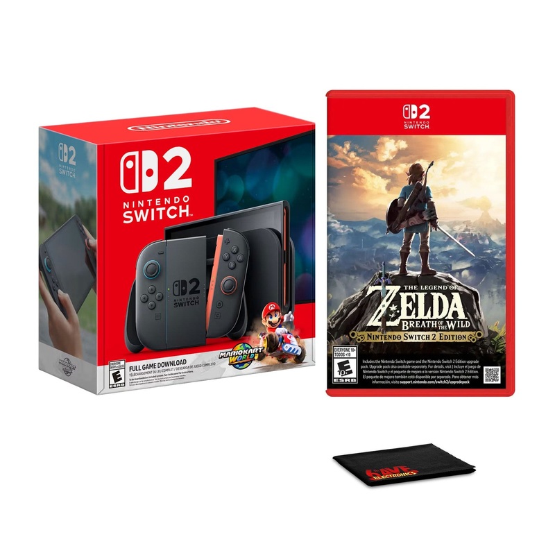 Nintendo Switch 2, Mario Kart World Bundle, TLOZ: Breath of the Wild, Bundle
