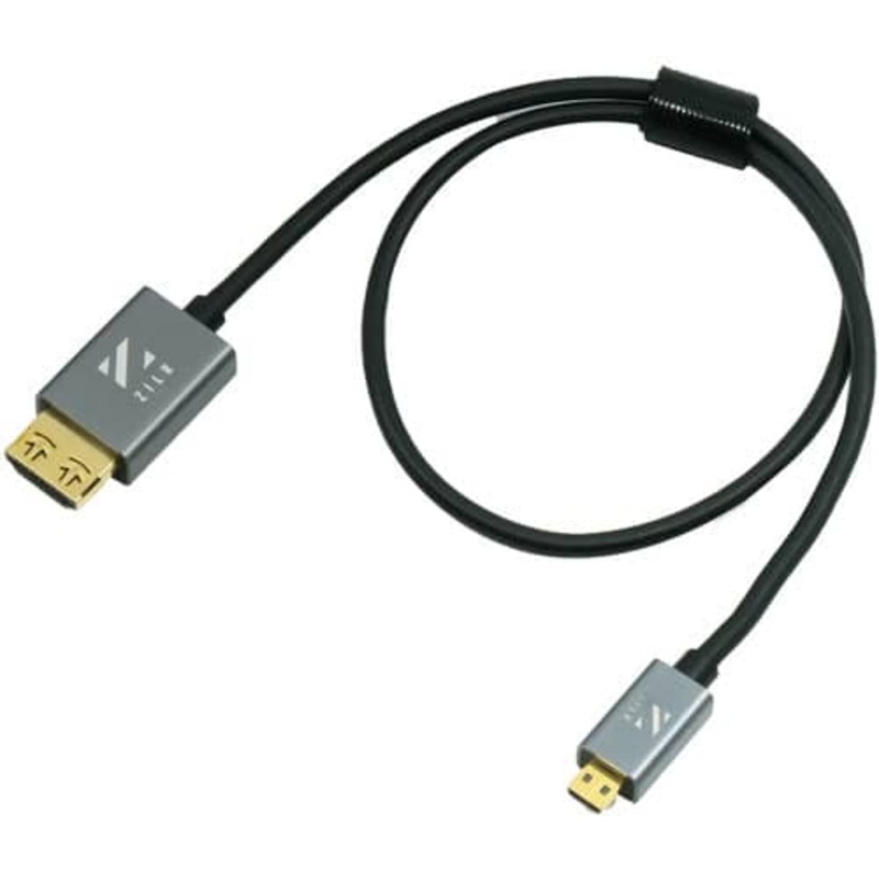 ZILR 4Kp60 Hyper Thin High Speed HDMI Secure Cable with Micro Connector (45cm /17.7″)