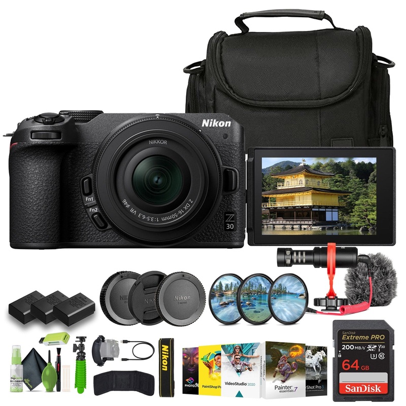 Nikon Z30 Lightweight Mirrorless Camera with 16-50mm Zoom Lens (1749) Bundle