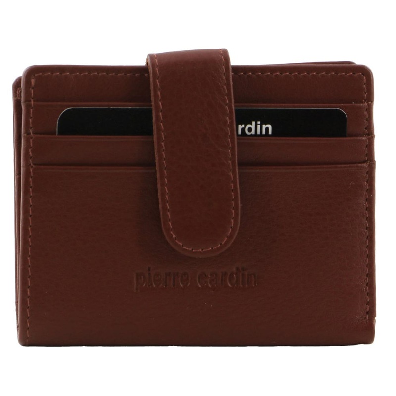 Pierre Cardin Men’s Leather Bi-Fold Card Holder/Wallet 10cm Brown Orquestra