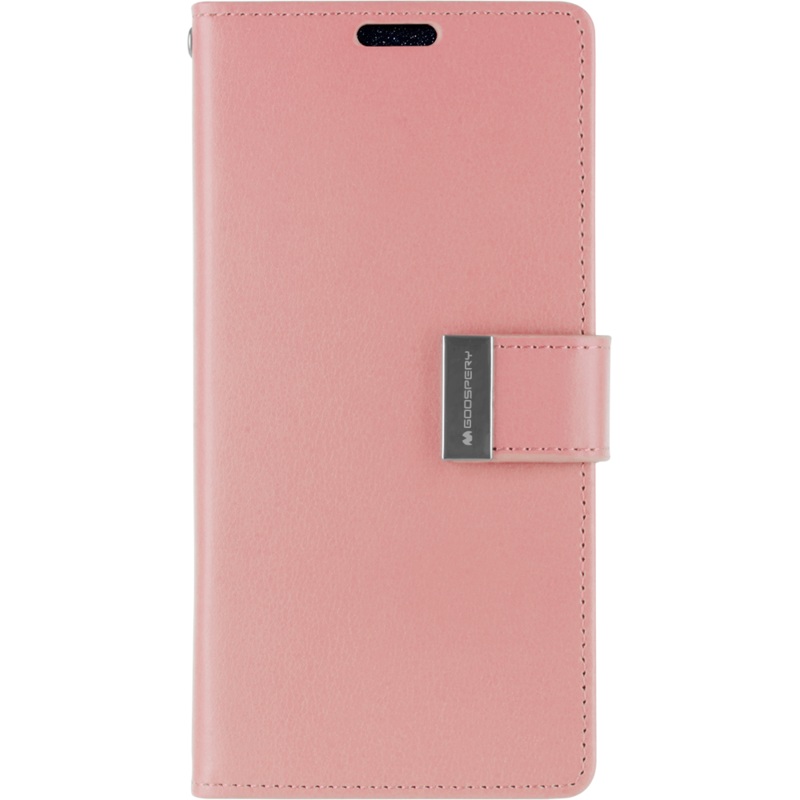 Goospery Rich Diary for Galaxy S10 5G in Black, Brown, Gold, Hot Pink, Mint, Navy, Pink, Purple, Rose Gold, Yellow – pink Phonnic