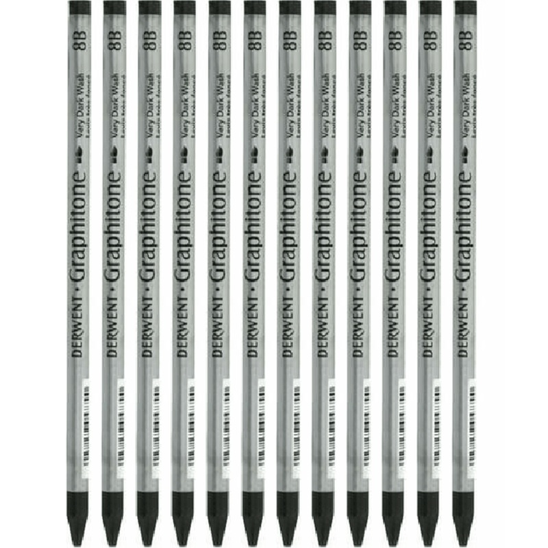 Derwent Watersoluble Graphitone Pencil (8B) [12 Pack] SuperOffice