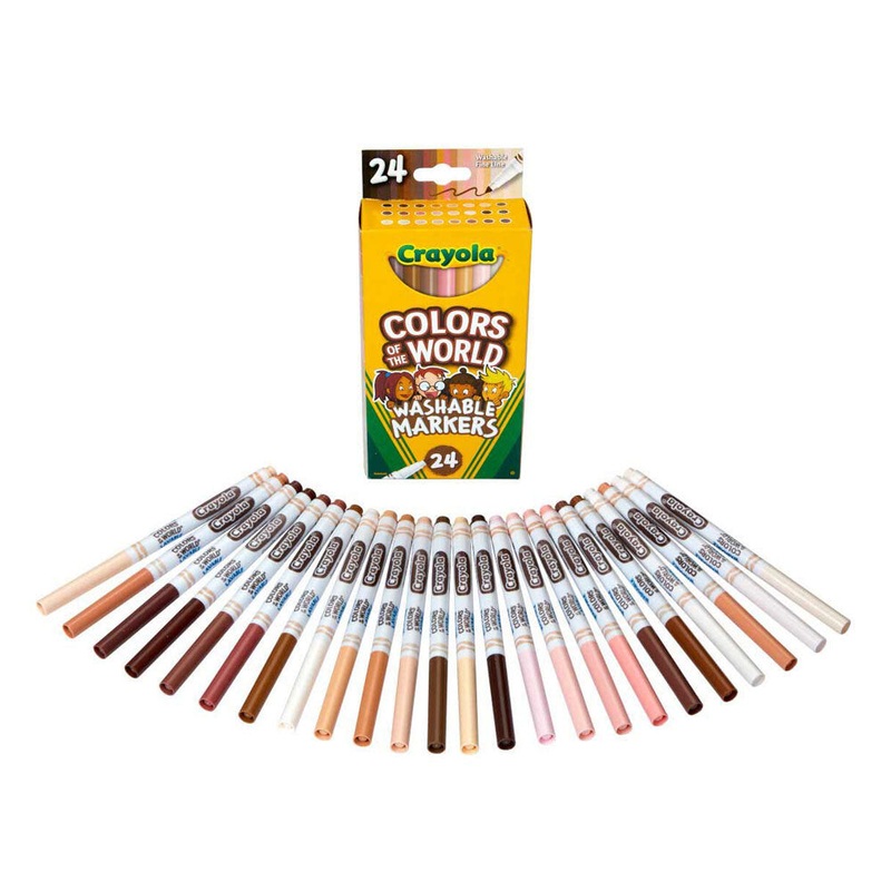 24pc Crayola Colours Of The World Fine Line Washable Markers For Kids 3+ KG Super Store