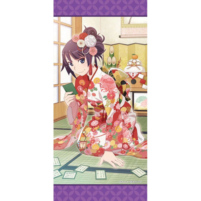 Monogatari Series Puc Puc Hitagi Senjougahara (Happy New Year) Mini Wall Scroll