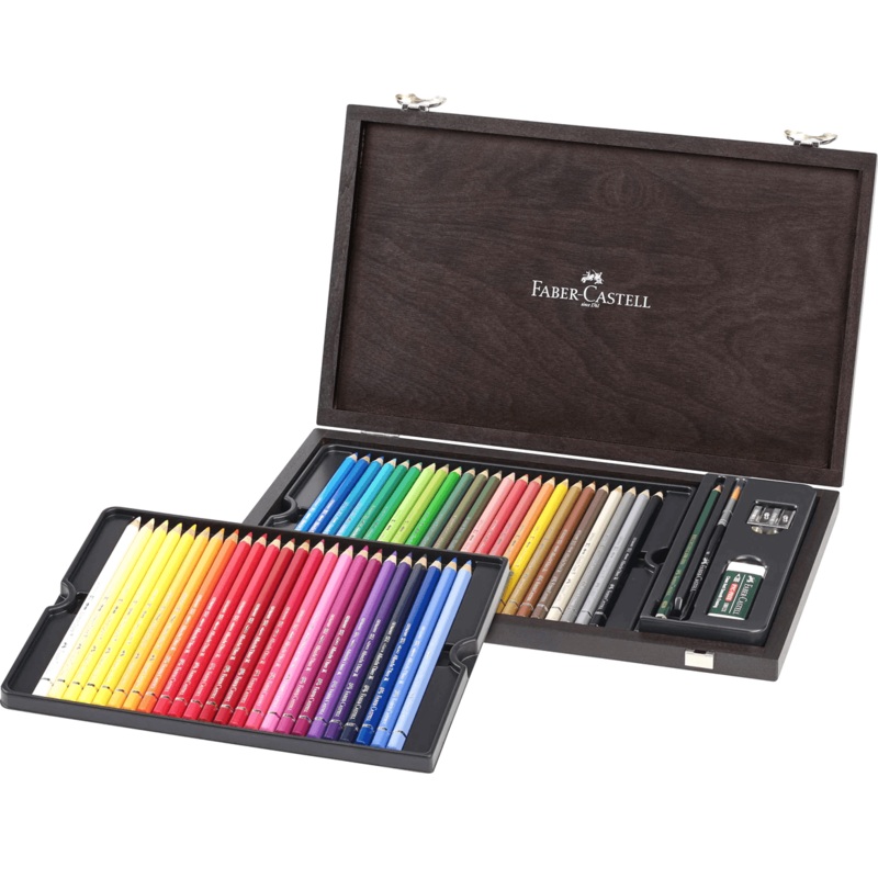 Faber-Castell 48 Albrecht Durer Watercolour Colour Pencils Wooden Case Set Box SuperOffice