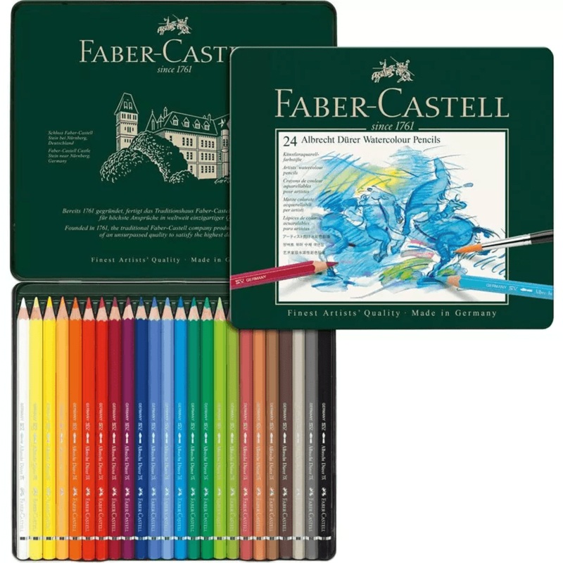 24 Faber-Castell Albrecht Durer Water Colour Pencils Tin Set SuperOffice