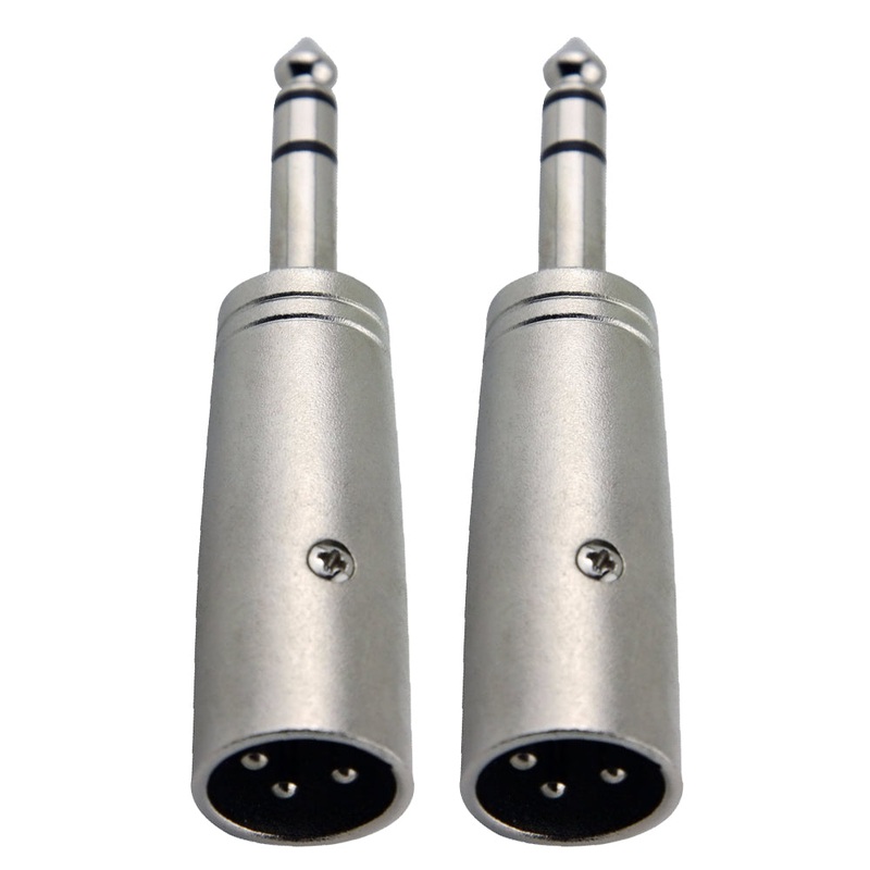 2x Pig Hog Solutions XLR(M) to TRS(M) Adapter