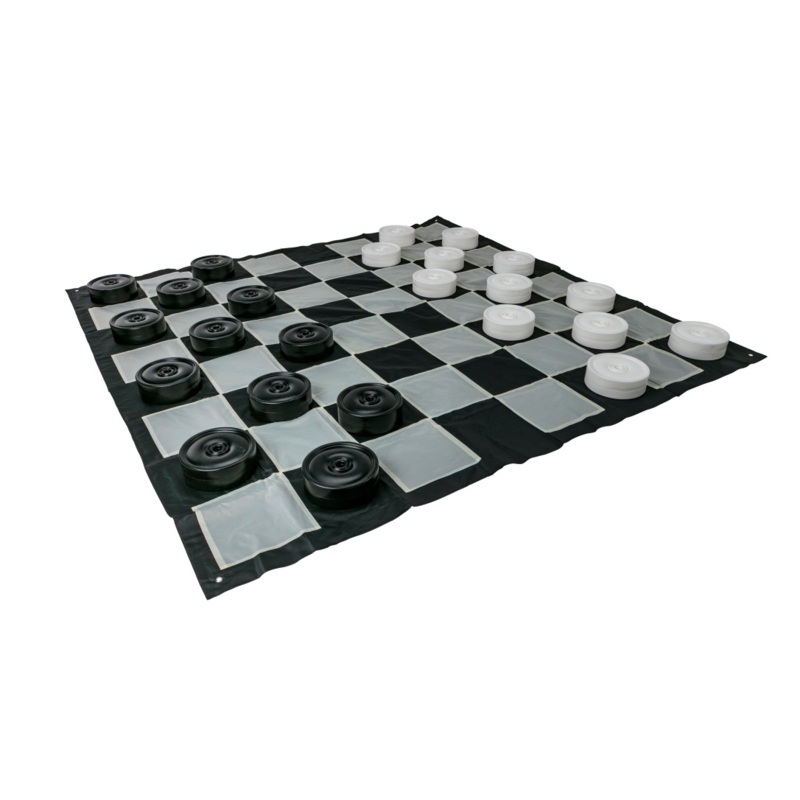 Jenjo Games Giant Size Outdoor Draughts Checkers Game Set w/Mat 3x3m Jenjo Games