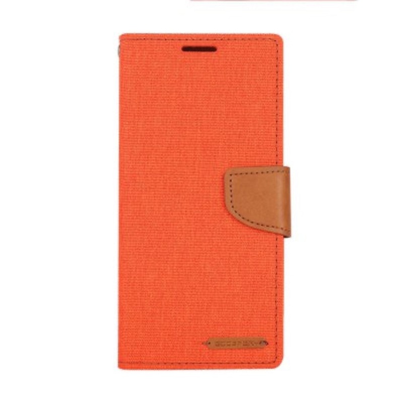 Goospery Canvas Diary case for iPhone 14 Plus – Orange Phonnic