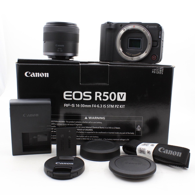 * OPEN BOX GOOD * Canon EOS R50 V Mirrorless Camera with RF-S 14-30mm f/4-6.3 IS STM PZ Lens