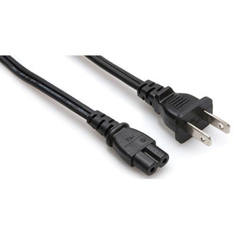 Hosa Replacement Power Cord (18 Gauge, 2 Conductors, Ungrounded) – 8′