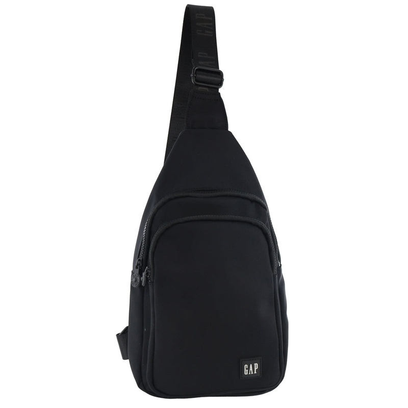 GAP Unisex Travel Nylon Crossbody/Sling Bag w/ Secure Zip 23x38cm Black Orquestra