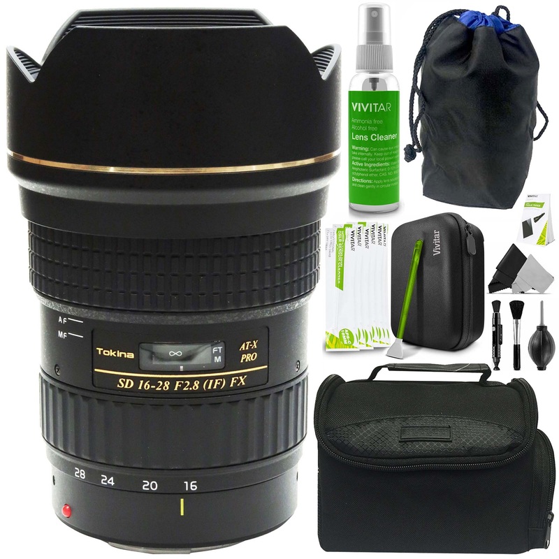 Tokina AT-X 16-28mm f/2.8 Pro FX Lens for Canon EF Mount Full Frame DSLR Cameras with Accessories