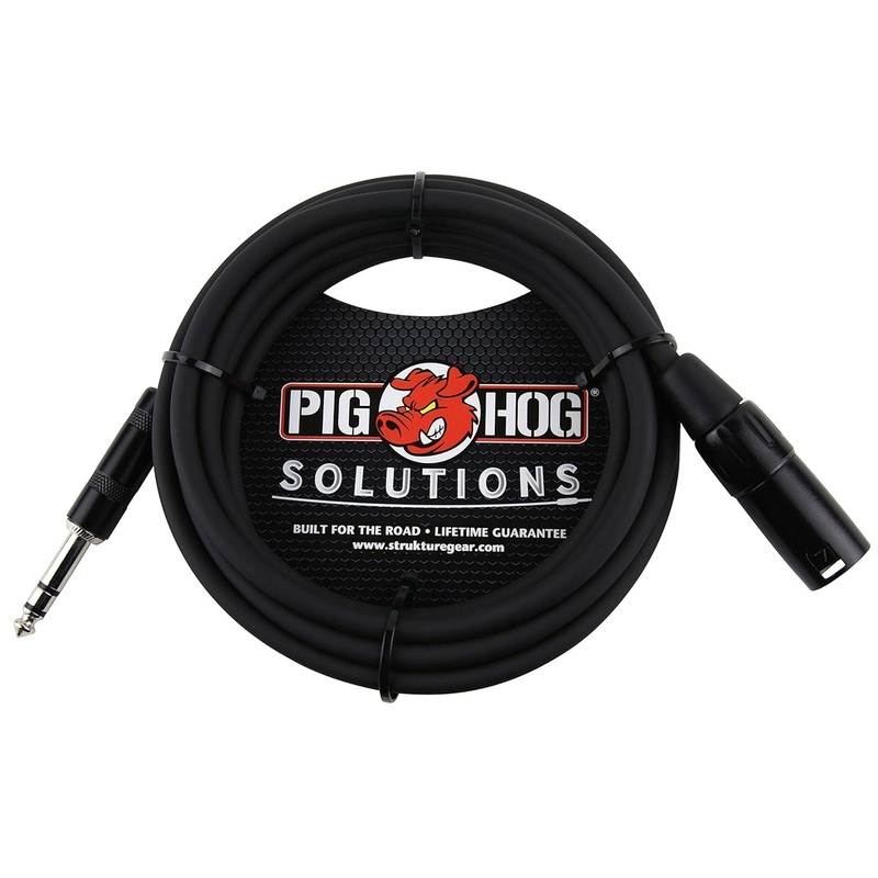 Pig Hog 1/4″ TRS to XLR Balance Adaptor Cable, 10 Feet PX-TMXM2