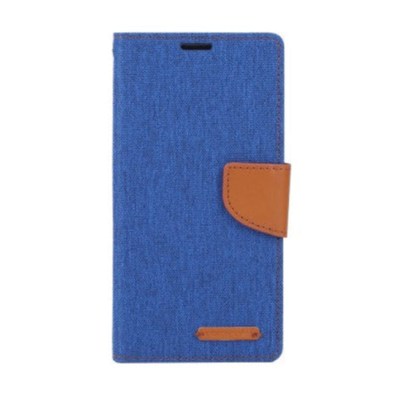 Goospery Canvas Diary case for iPhone 14 – Blue Phonnic