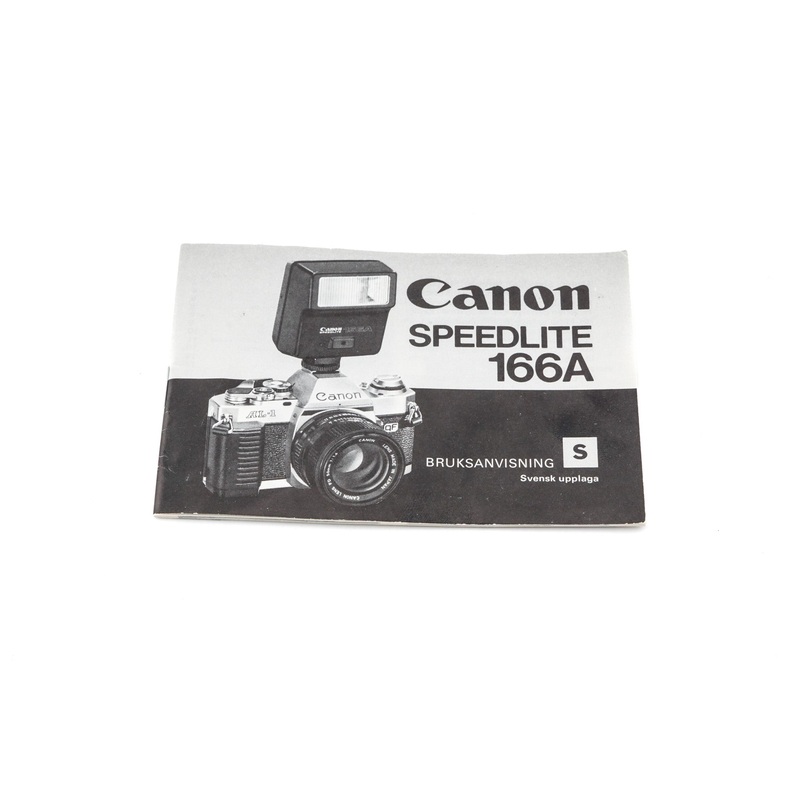Canon 166A Speedlite Instructions