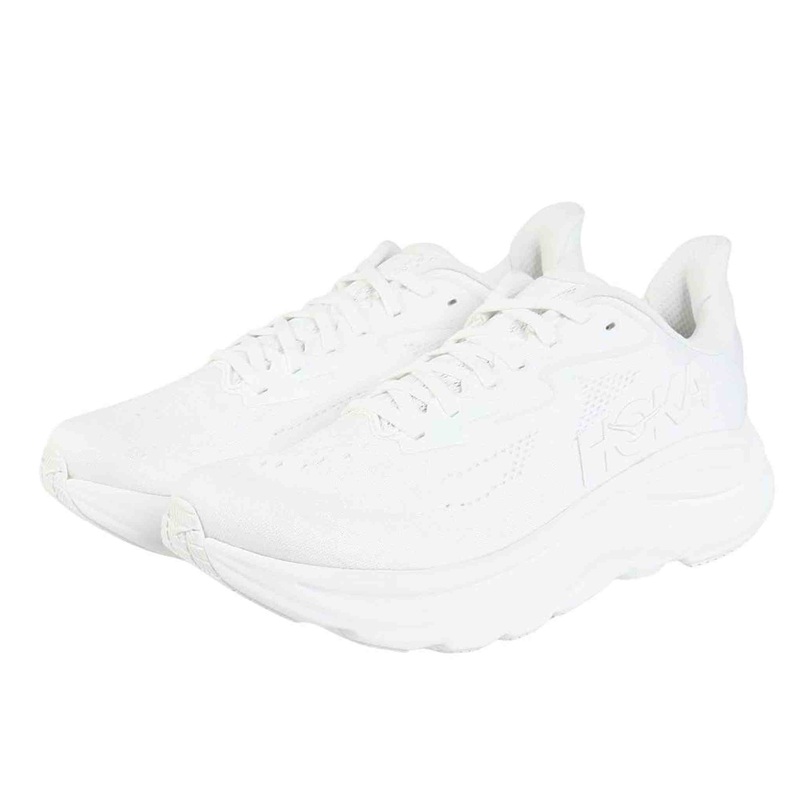 Hoka Men’s Clifton 10 Sneaker, White/White, 9
