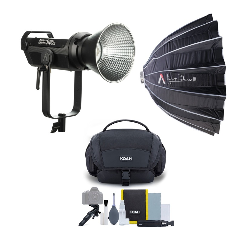 Aputure LS 300x Bi-Color LED Monolight (V-Mount) with Light Dome III and Accessory Kit