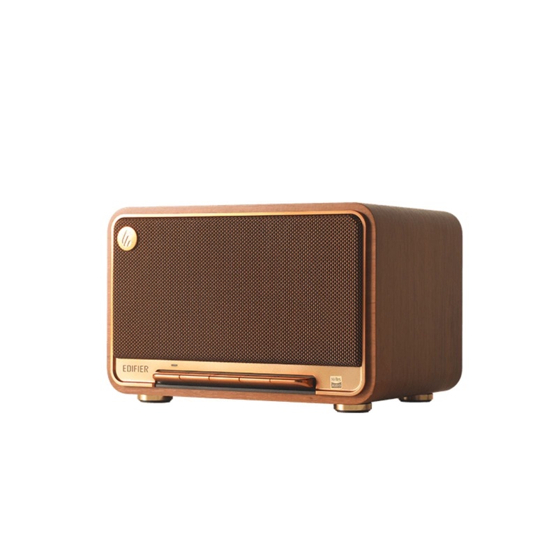 Edifier Tabletop Portable Wireless Bluetooth Speaker Wi-Fi AirPlay2 (Brown) Sixale Australia