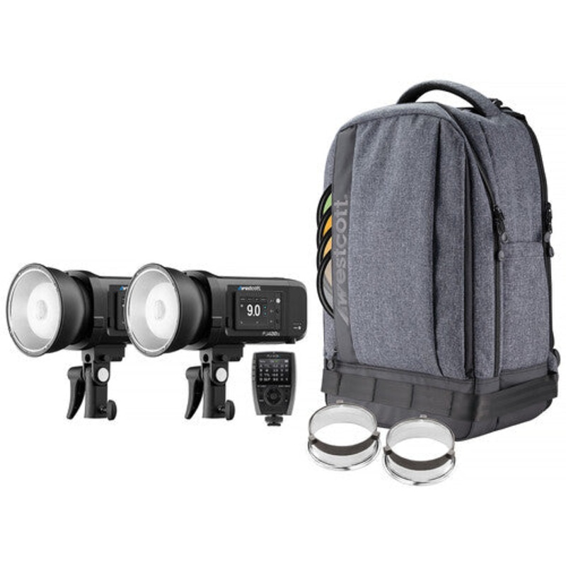 Westcott FJ400 II Strobe 2-Light Backpack Kit w/ FJ-X3 S Wireless Trigger for Sony Cameras