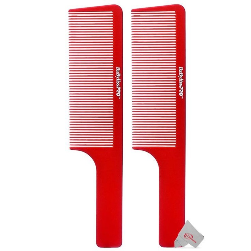 Two Pieces BaBylissPRO Barberology 9 Inch Clipper Comb Red