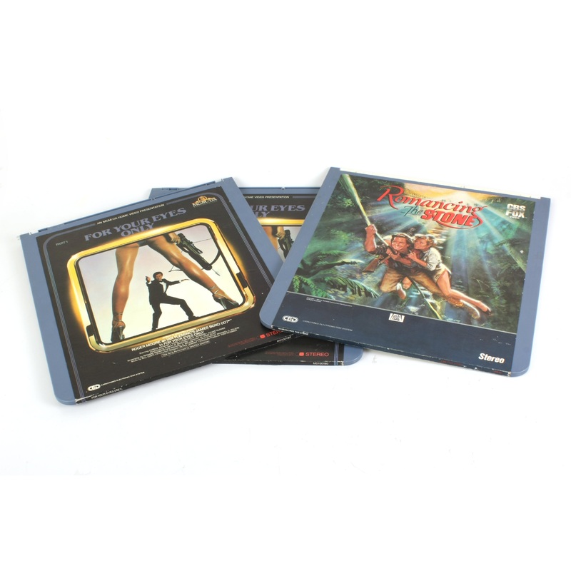 Romancing the Stone & for Your Eyes Only James Bond 007 Set of 2 CED Videodisc
