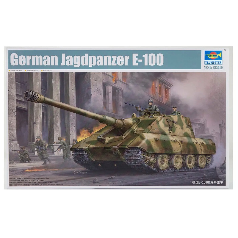 Trumpeter 1/35 German Jagdpanzer E-100 Self-Propelled Gun Scaled Plastic Model Kit Hobbies Direct