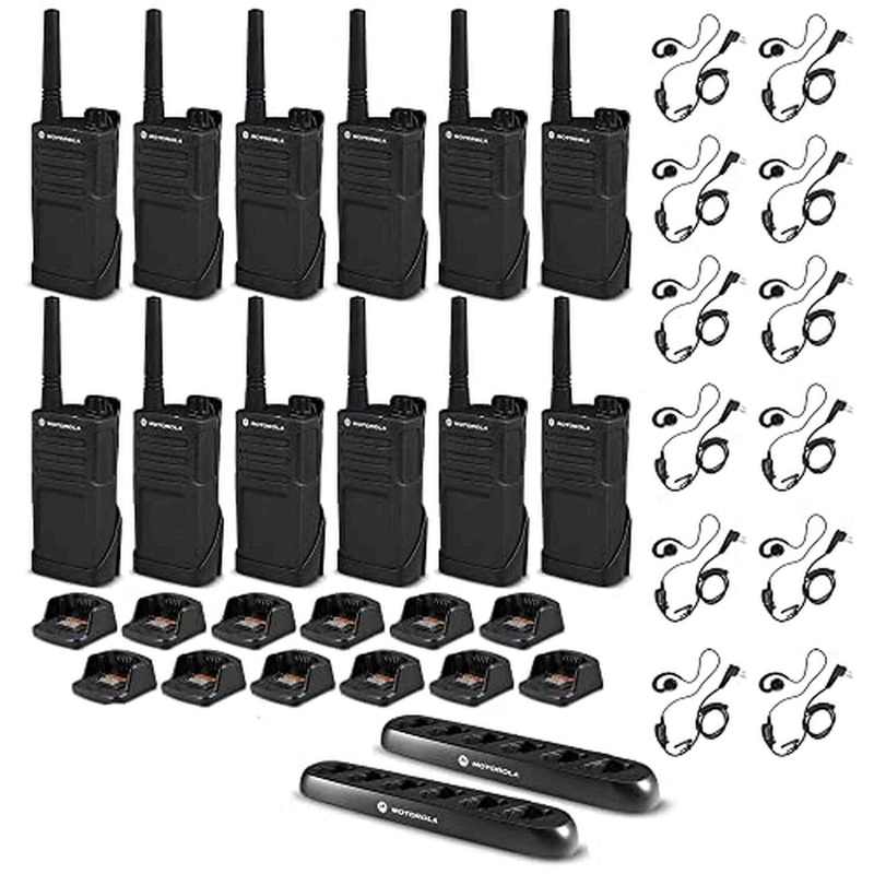 12 x Motorola RMM2050 On-Site 2-Way Radio (RMM2050) – 12 Pack With Mics Bundle