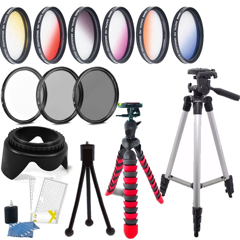 58mm Color Filters with Accessory Bundle For Canon T5 , T5i , T6 ,T6i and T7i