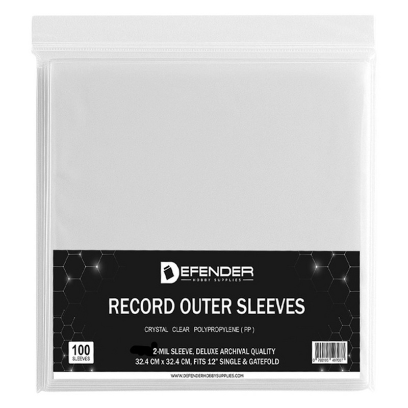 Defender Clear Record Sleeves 12″ Vinyl Hobby Accessories