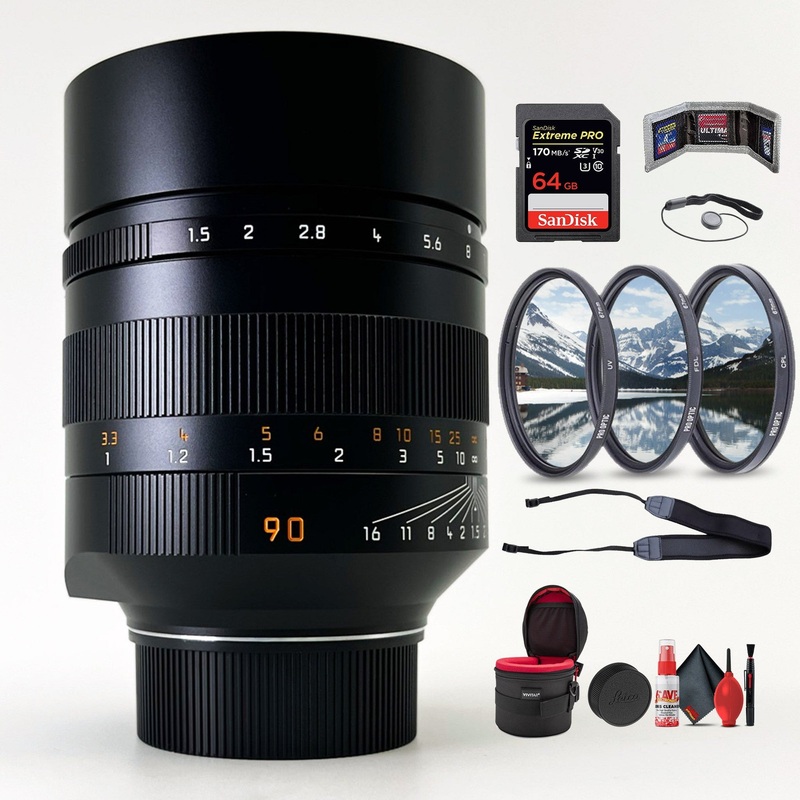 Leica Summilux-M 90mm f/1.5 Aspherical Lens + 6Ave Accessory Kit