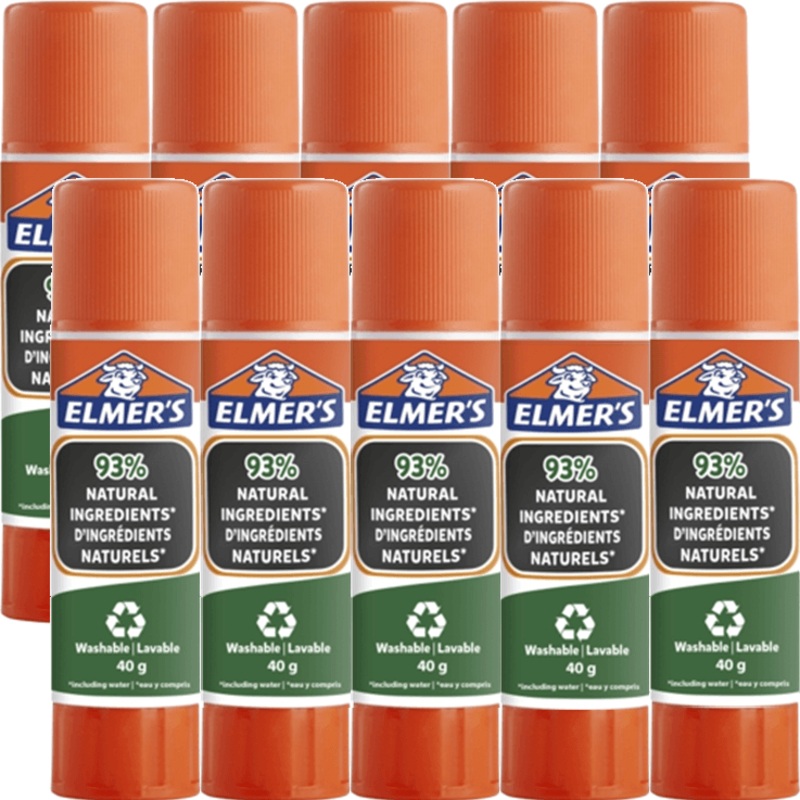 Elmers Eco Glue Sticks 40g Natural [Box 10] SuperOffice