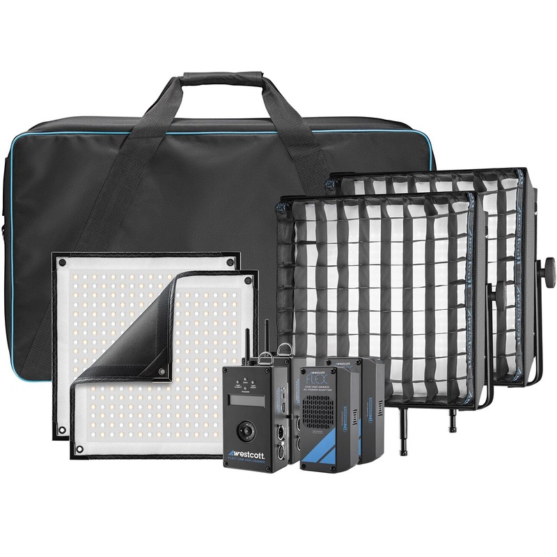 Westcott Flex Cine DMX 2-Light Gear Kit (1′ x 1′, Bi-Color)