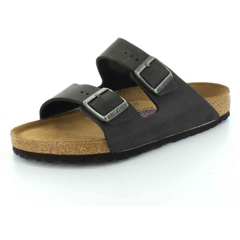 Birkenstock Unisex Arizona Black Oiled Leather Sandals – 7-7.5 B(M) US Women