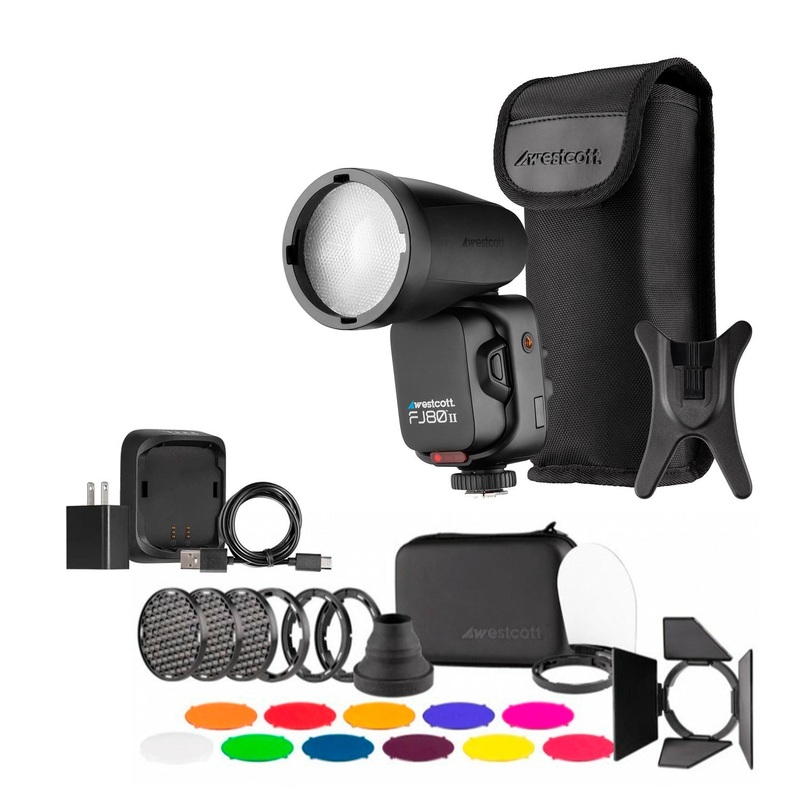 Westcott FJ80 II M Universal Touchscreen 80Ws Speedlight with Adapter Bundle