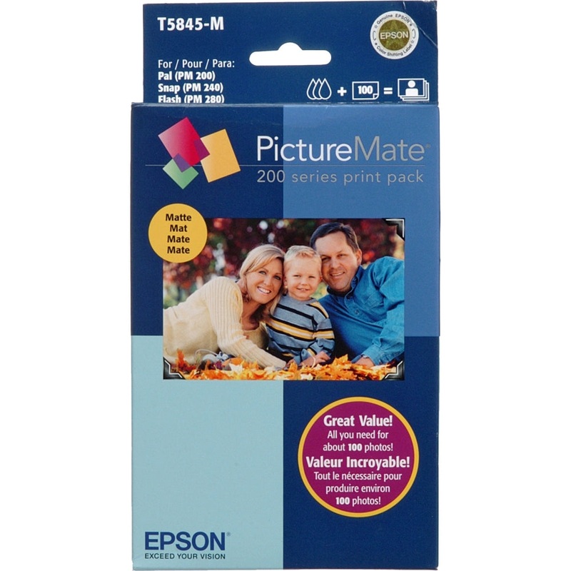 Epson PictureMate 200-Series Matte Print Pack – 100 Prints