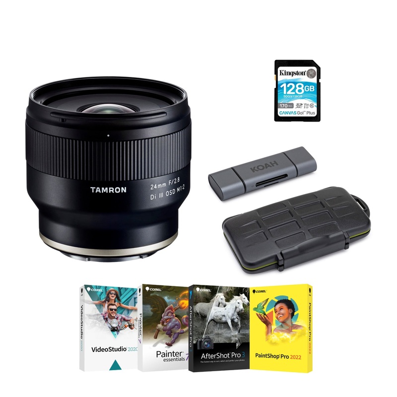 Tamron 24mm F2.8 Di III OSD Wide-Angle Prime Lens for Sony E-Mount with Software Suite Bundle