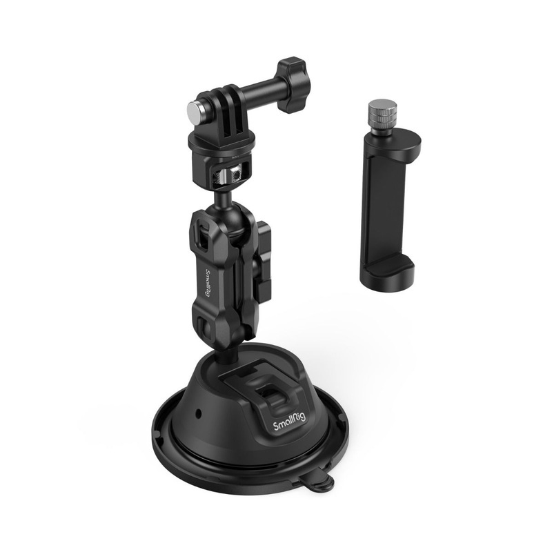 SmallRig Portable Suction Cup Mount Support Kit for Action Cameras/Mobile Phones SC-1K 4275 (Black) PhotoGear