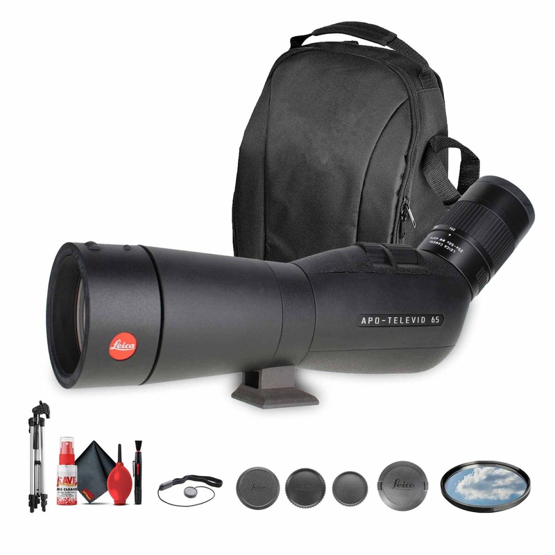Leica APO-Televid 25-50x65mm Spotting Scope (Angled Viewing) + Tripod + BackPack – Bundle