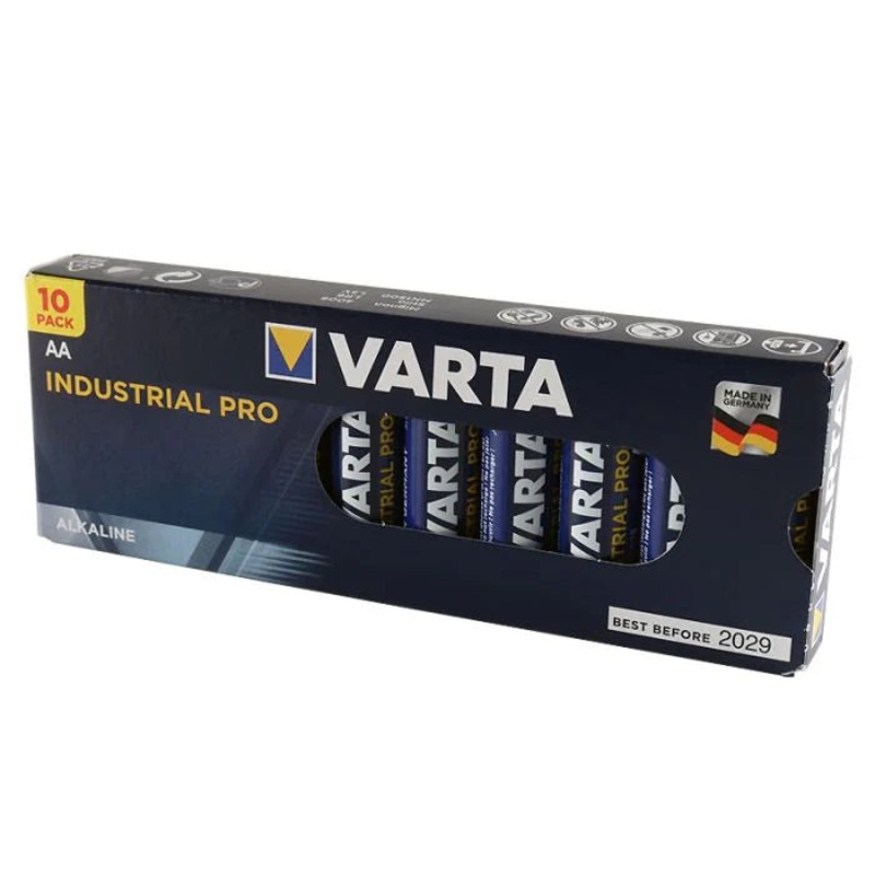 VARTA INDUSTRIAL PRO BATTERY ALKALINE AA 10 PACK