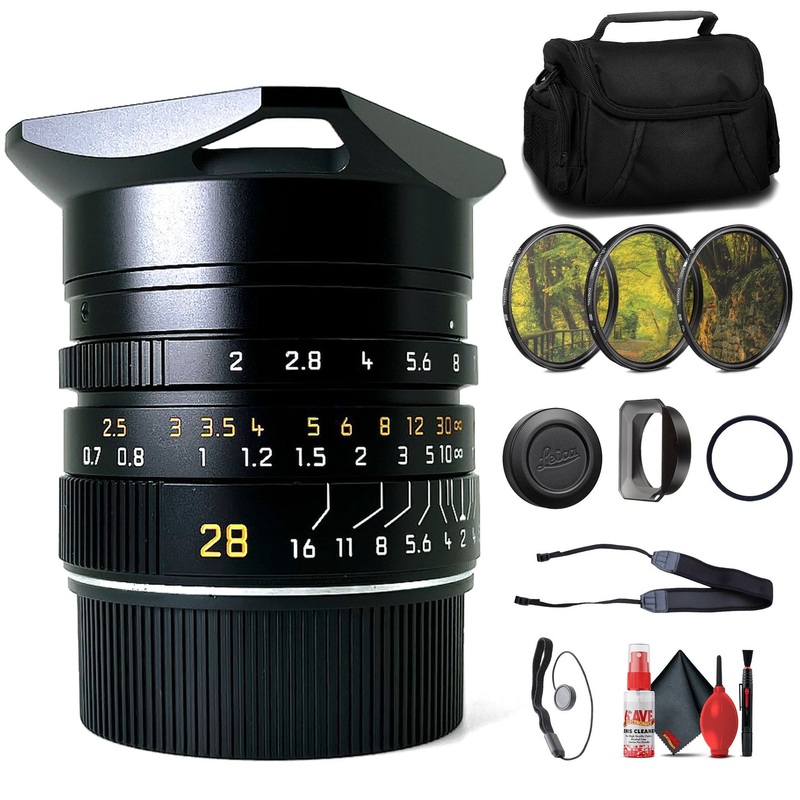 Leica M 28mm f/2 Summicron Aspherical – Black + 6Ave Accessory Kit