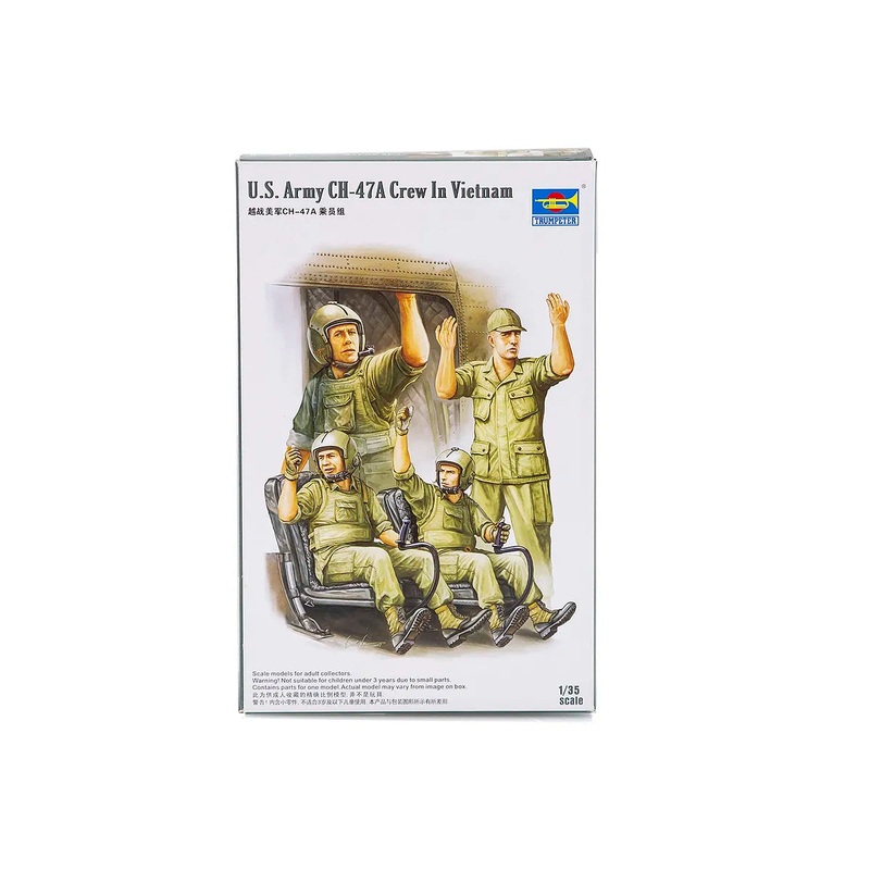 Trumpeter 1/35 US Vietnam CH-47 Chinook Crew Scaled Plastic Model Kit Hobbies Direct