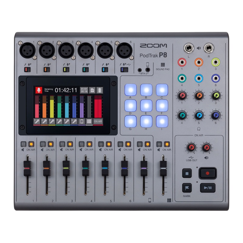 Zoom PodTrak P8 Portable Multitrack Podcast Recorder
