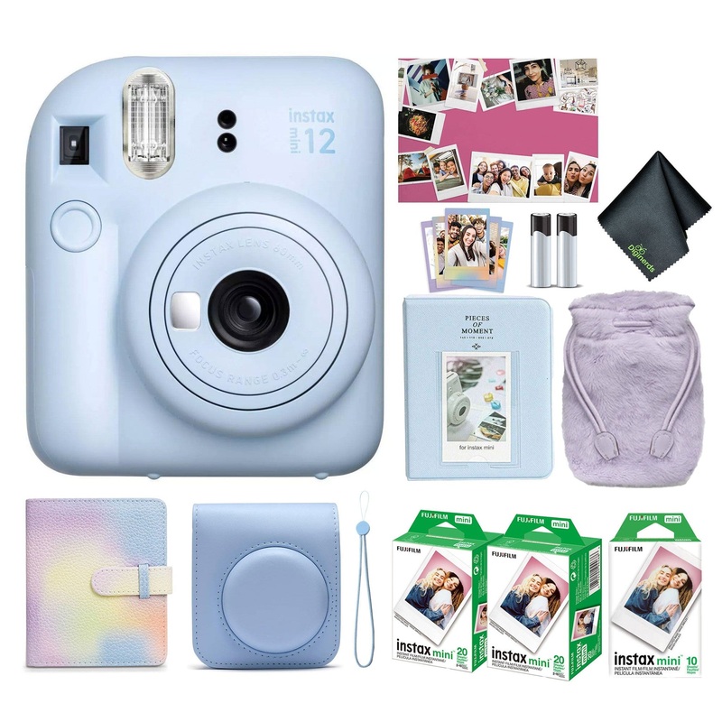FUJIFILM INSTAX MINI 12 Instant Film Holiday Camera Bundle (Pastel Blue) 2024
