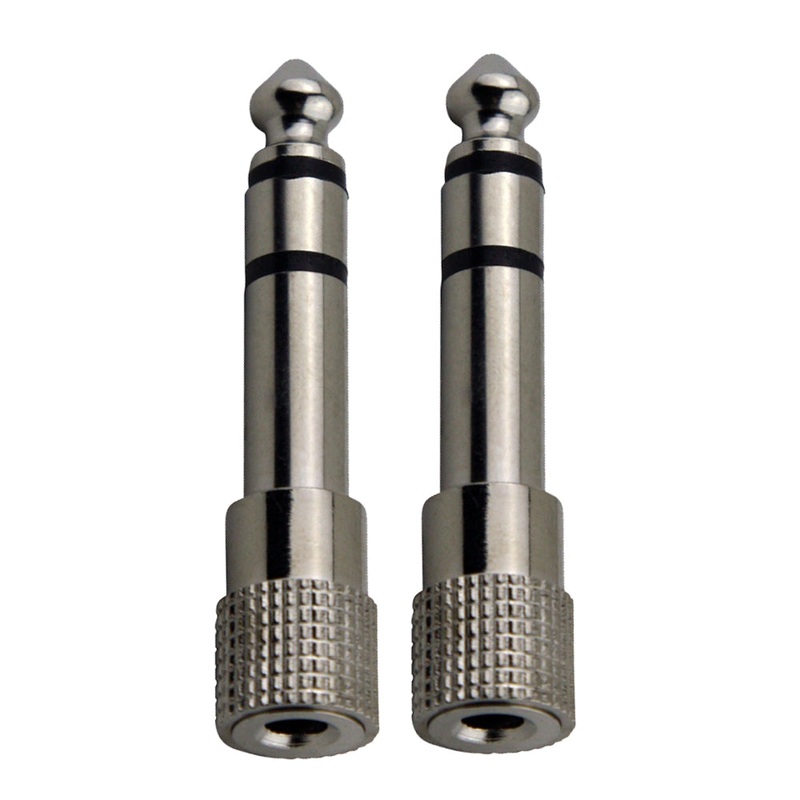 2x Pig Hog Solutions 3.5mm(F) to 1/4″(M) Stereo Adapter