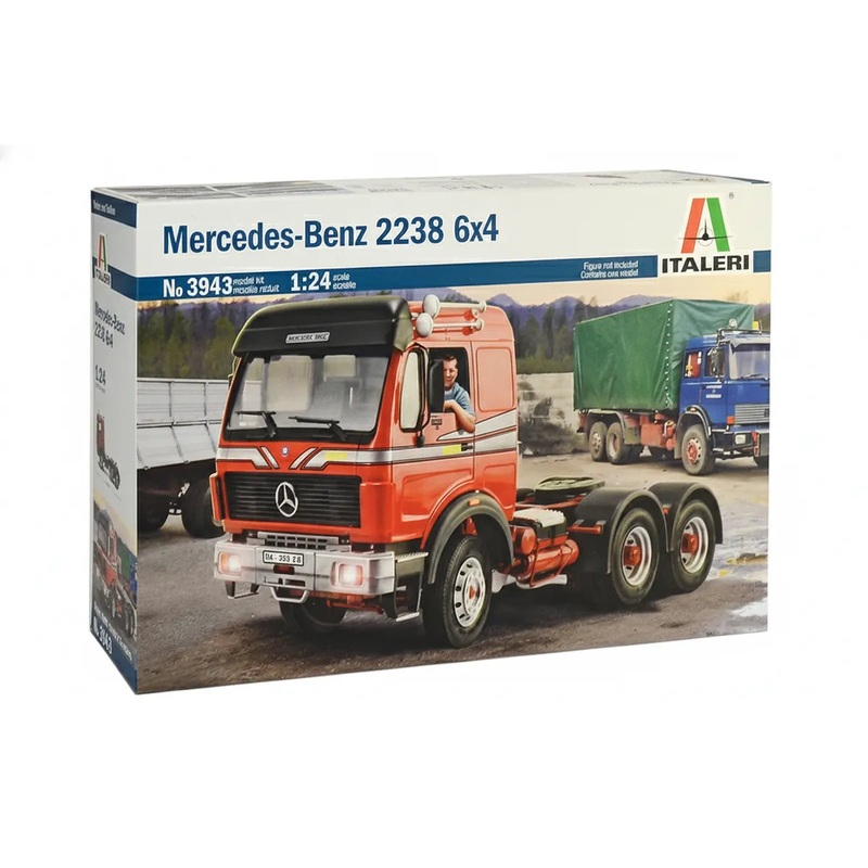 Italeri 1/24 Mercedes Benz 2238 6×4 Truck Scaled Plastic Model Kit Hobbies Direct