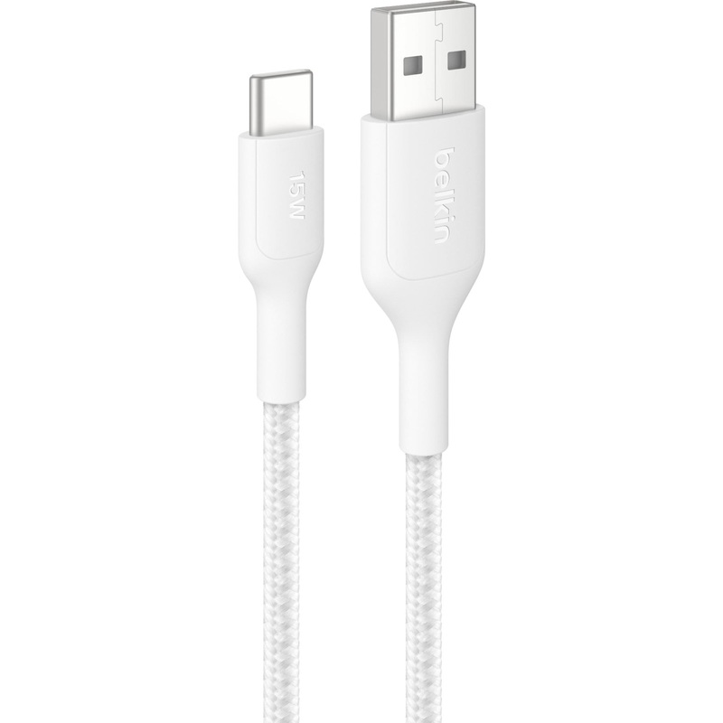 Belkin BoostCharge Pro USB-A to USB-C 2.0 Braided Cable 1m (White)