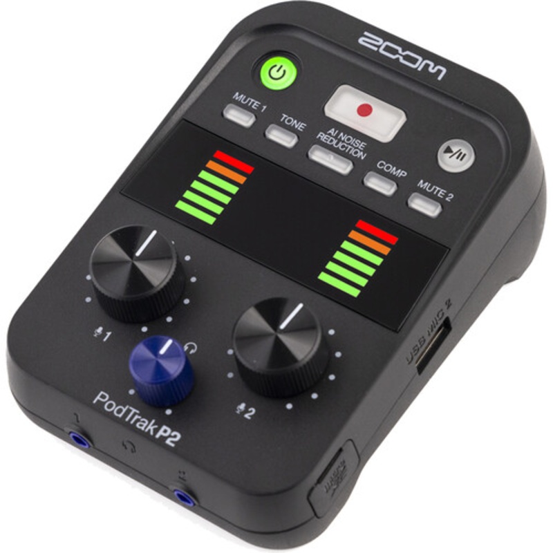Zoom PodTrak P2 Dual USB Mic Recorder