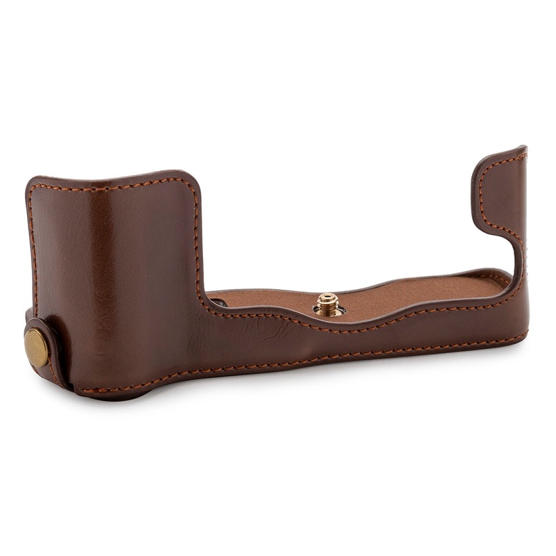 Koah Leather Half Case for Fujifilm X-T3 Mirrorless Camera (Coffee Brown)